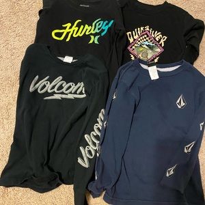 Volcom/Hurley/quicksilver Long sleeve bundle